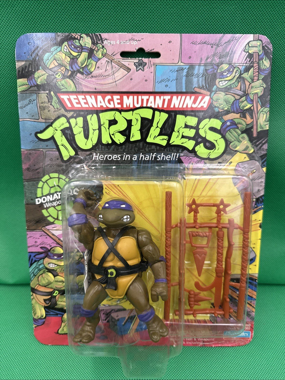 Playmates Toys 1988 Teenage Mutant Ninja Turtles Donatello Action Figure - toyscardscomics