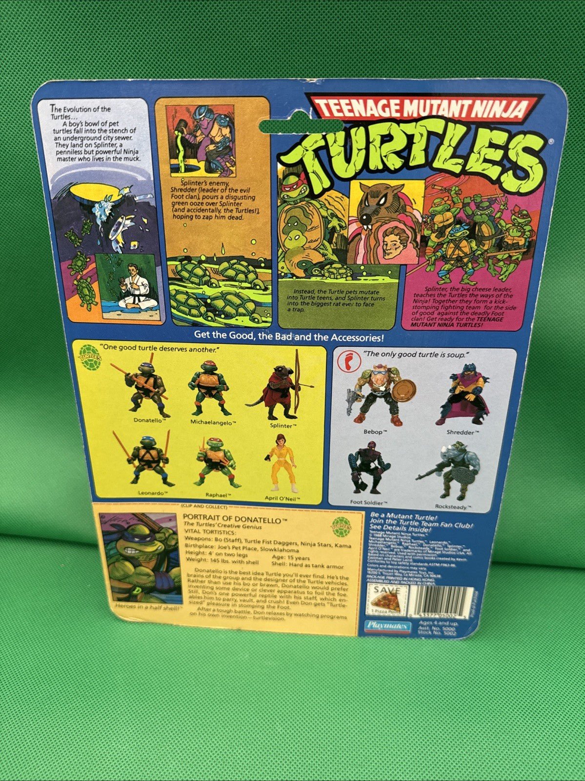 Playmates Toys 1988 Teenage Mutant Ninja Turtles Donatello Action Figure - toyscardscomics