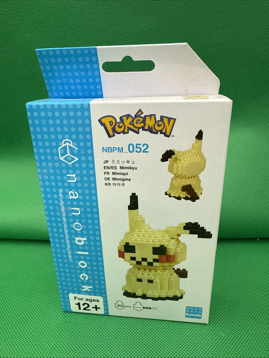 Pokemon Mimikyu Nanoblock 052 w 200 Pieces for Ages 12+ Micro Sz Building Blocks - toyscardscomics