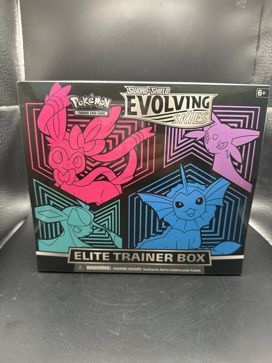 Pokemon TCG Sword & Shield Evolving Skies Elite Trainer Box ETB Factory Sealed - toyscardscomics