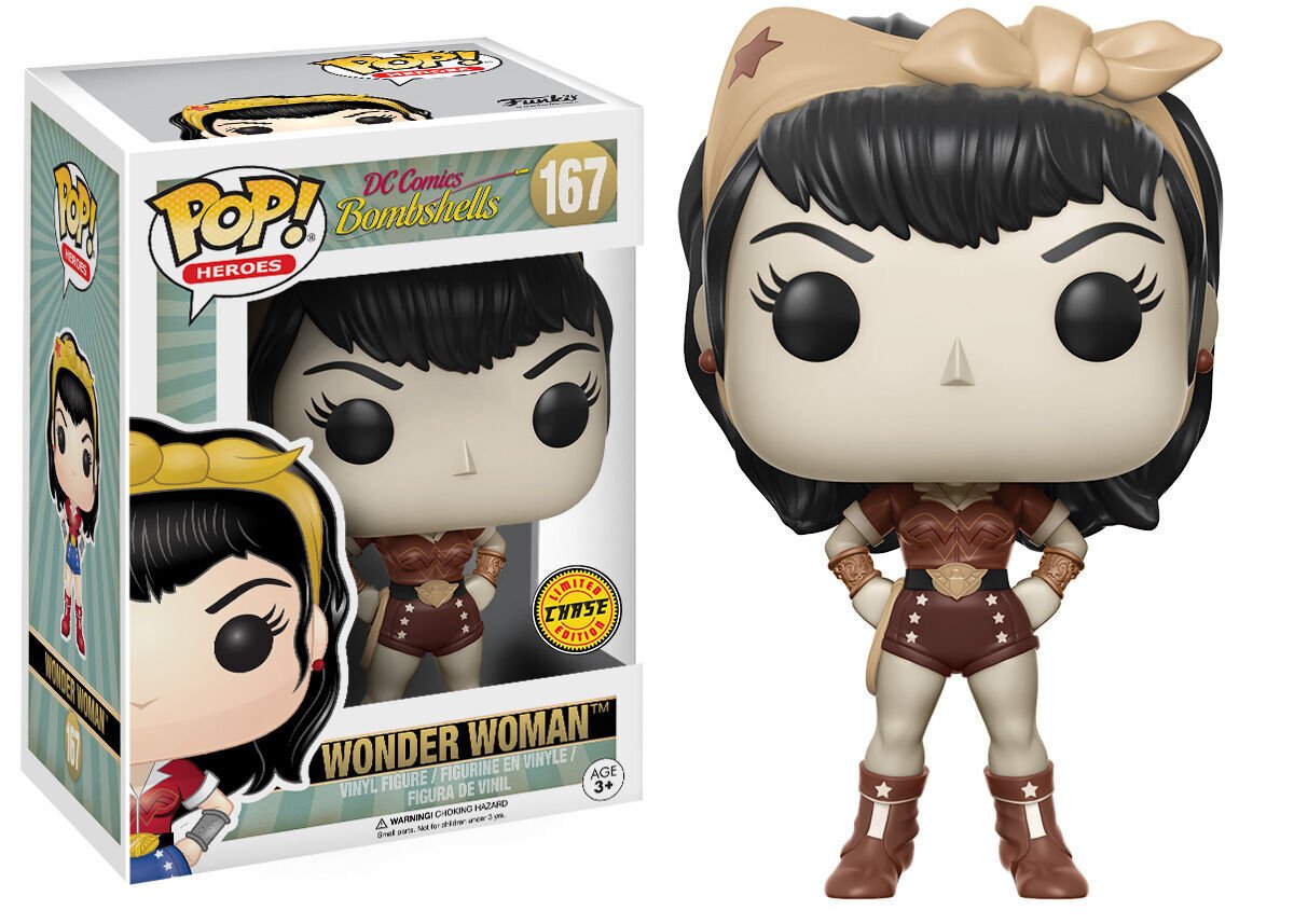 Pop Heroes DC Comics Bombshells 167 Wonder Woman Chase Funko 28537 - toyscardscomics