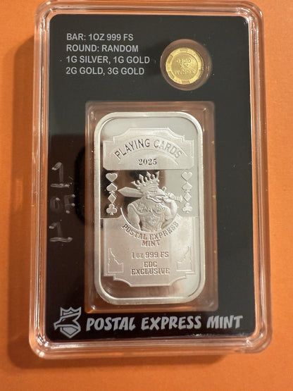 Postal Express Mint 1 Of 1 Leprechaun With 3 Grams Of Gold And 1 Oz Silver Bar - toyscardscomics