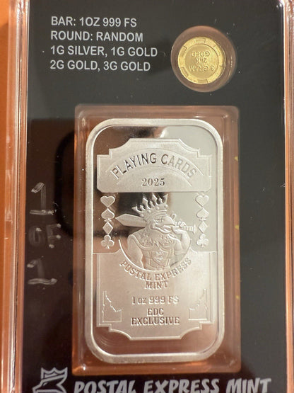 Postal Express Mint 1 Of 1 Leprechaun With 3 Grams Of Gold And 1 Oz Silver Bar - toyscardscomics