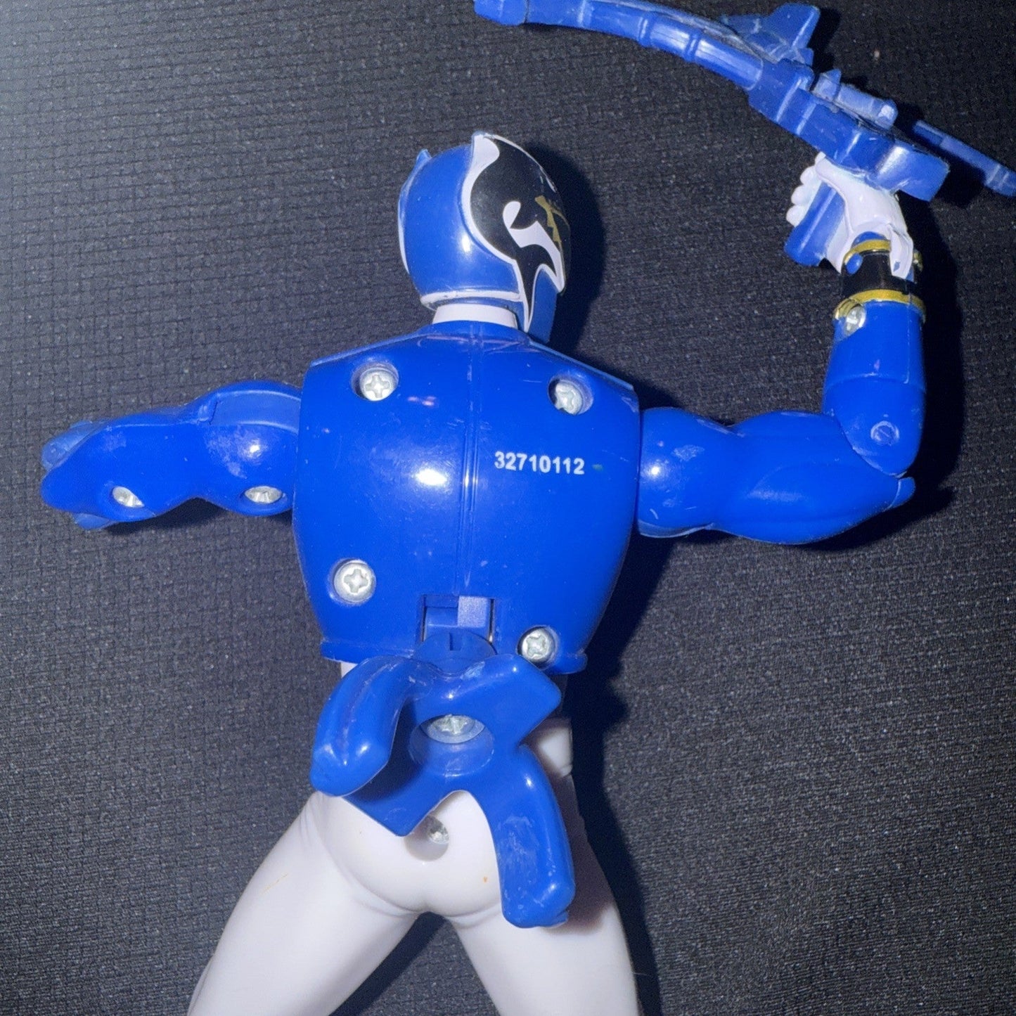 Power Ranger Megaforce Blue Ranger 6in Action Figure Bandai 2012 With A Weapon - toyscardscomics
