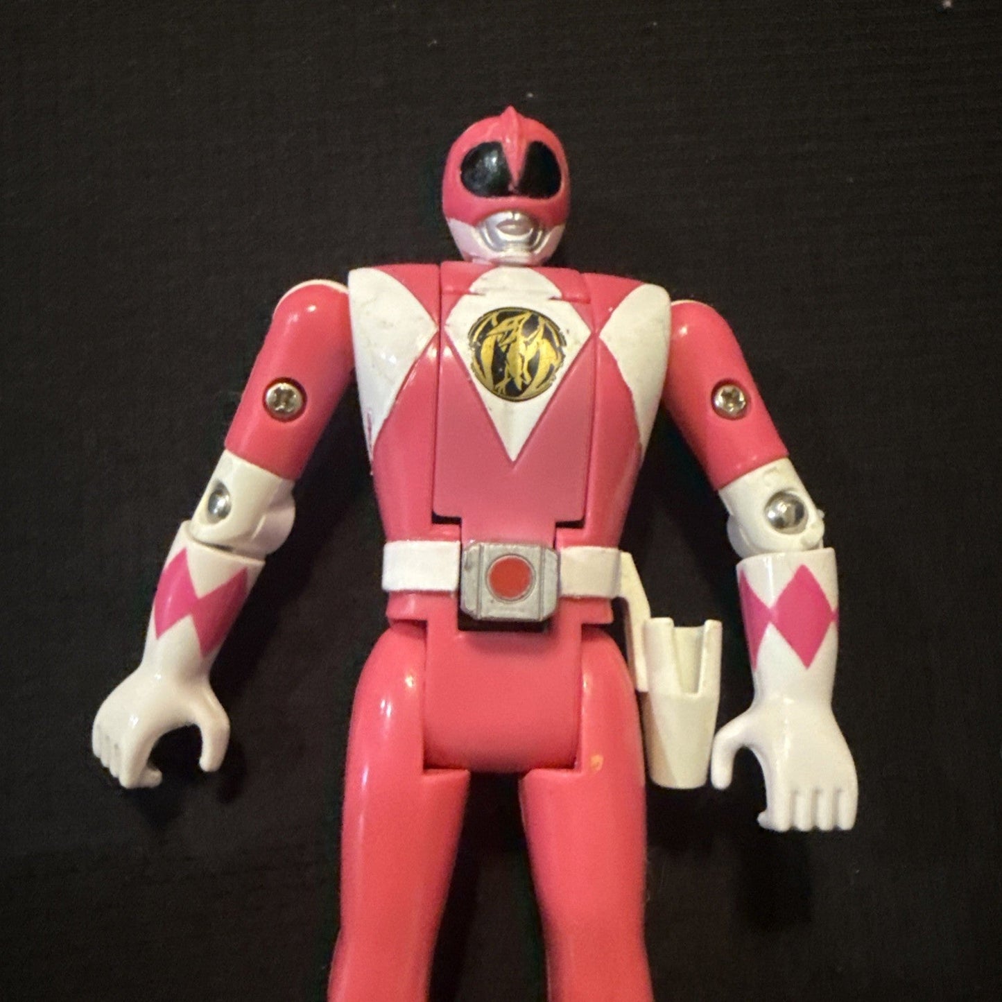 Power Rangers 1993 Auto Morphin Kimberly Pink Ranger Bandai Flip Head - toyscardscomics