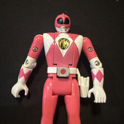 Power Rangers 1993 Auto Morphin Kimberly Pink Ranger Bandai Flip Head - toyscardscomics
