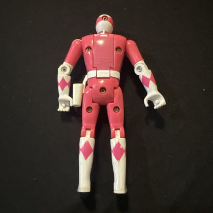 Power Rangers 1993 Auto Morphin Kimberly Pink Ranger Bandai Flip Head - toyscardscomics