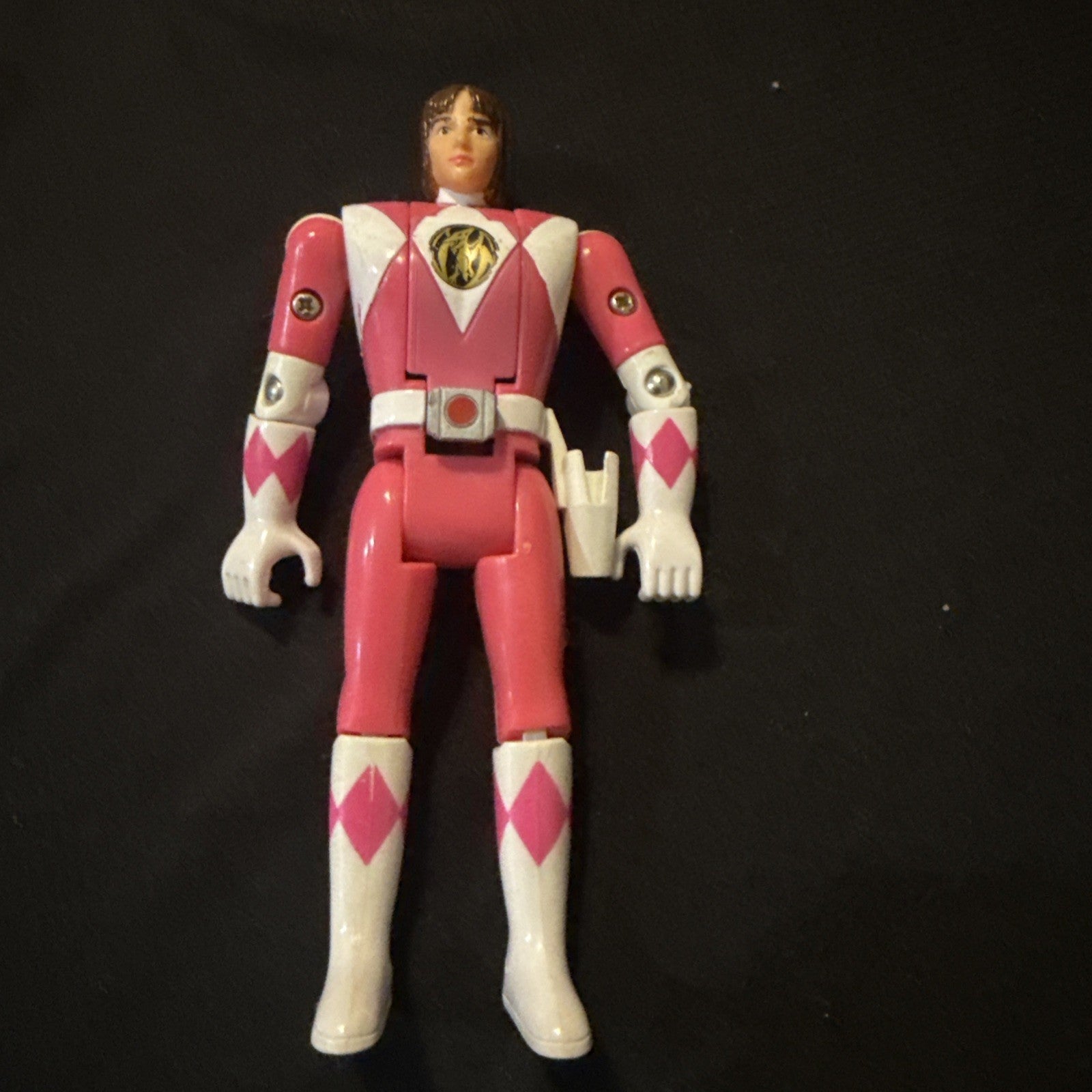 Power Rangers 1993 Auto Morphin Kimberly Pink Ranger Bandai Flip Head - toyscardscomics