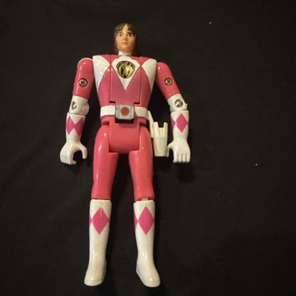 Power Rangers 1993 Auto Morphin Kimberly Pink Ranger Bandai Flip Head - toyscardscomics