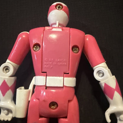 Power Rangers 1993 Auto Morphin Kimberly Pink Ranger Bandai Flip Head - toyscardscomics