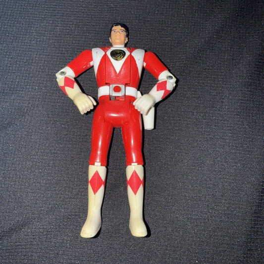 Power Rangers Auto Morphin Red Ranger Loose Action Figure Bandai 1994 5 1/2” - toyscardscomics