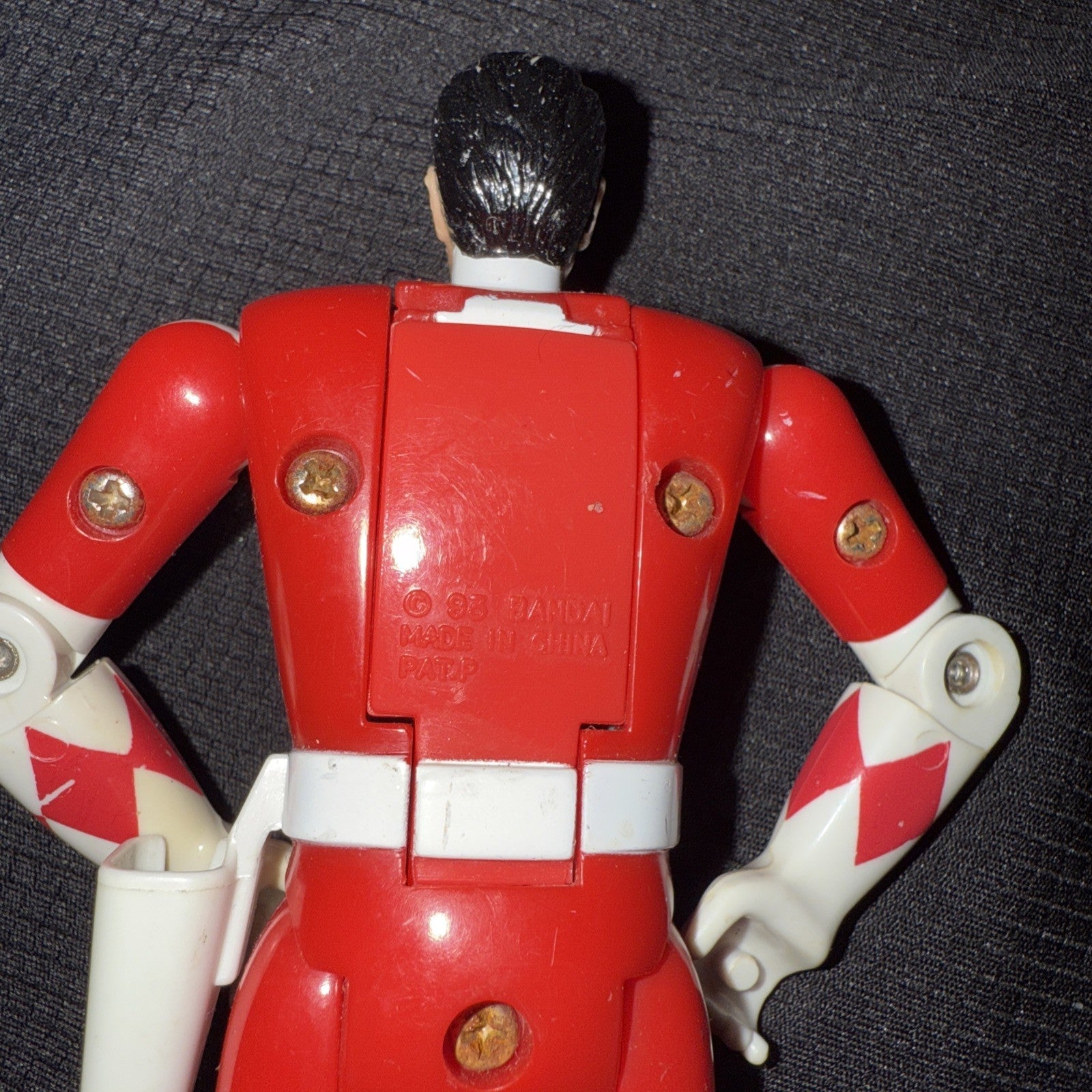 Power Rangers Auto Morphin Red Ranger Loose Action Figure Bandai 1994 5 1/2” - toyscardscomics
