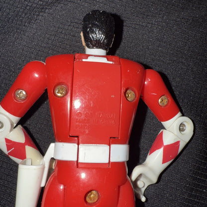 Power Rangers Auto Morphin Red Ranger Loose Action Figure Bandai 1994 5 1/2” - toyscardscomics
