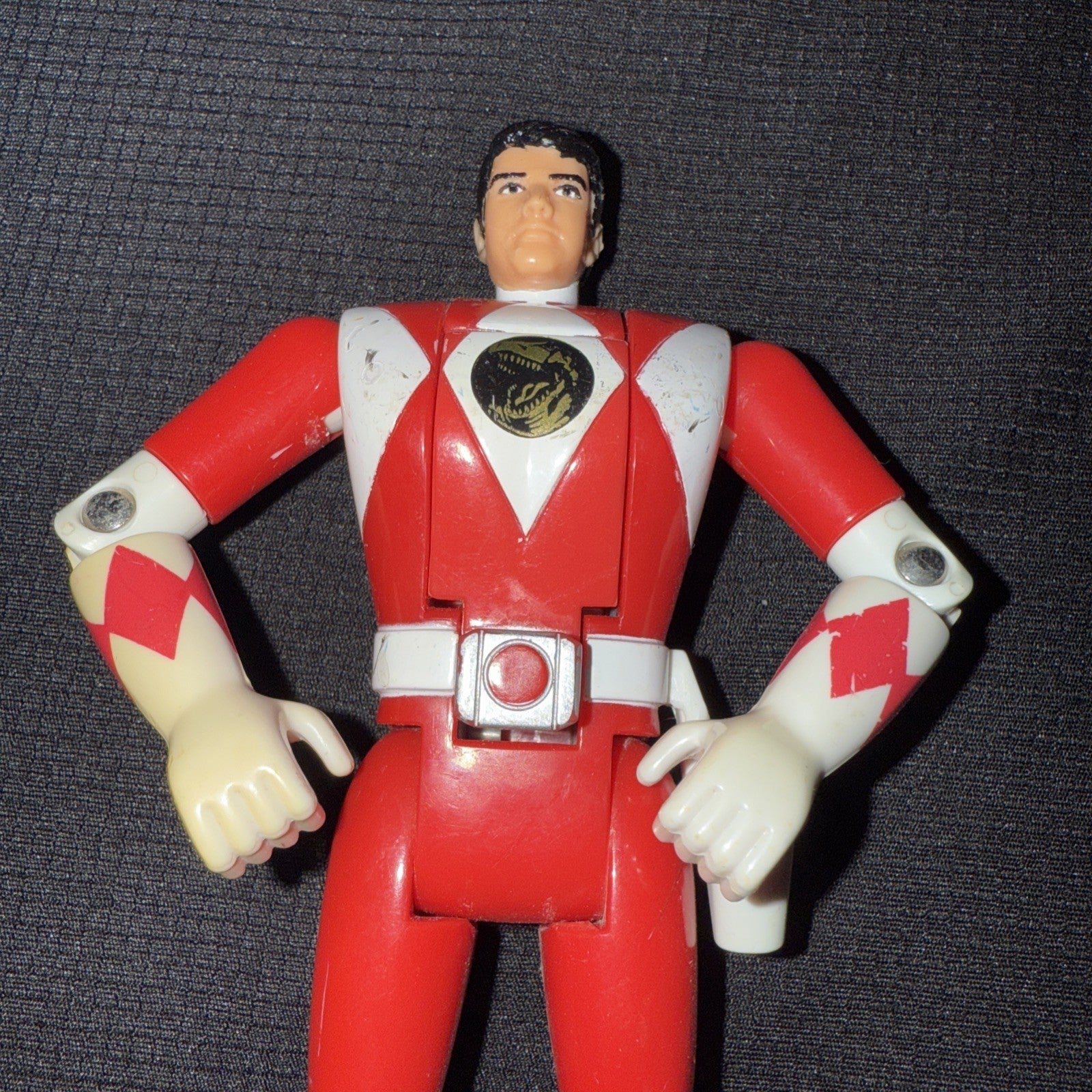 Power Rangers Auto Morphin Red Ranger Loose Action Figure Bandai 1994 5 1/2” - toyscardscomics