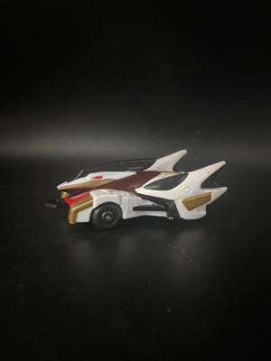 Power Rangers Dino Thunder Turbozaur White Megazord Action Racer Diecast Car