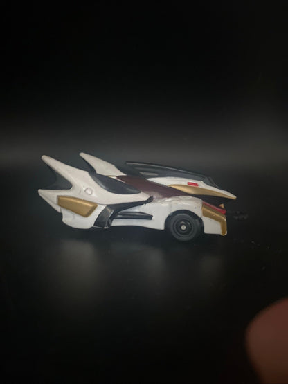 Power Rangers Dino Thunder Turbozaur White Megazord Action Racer Diecast Car - toyscardscomics