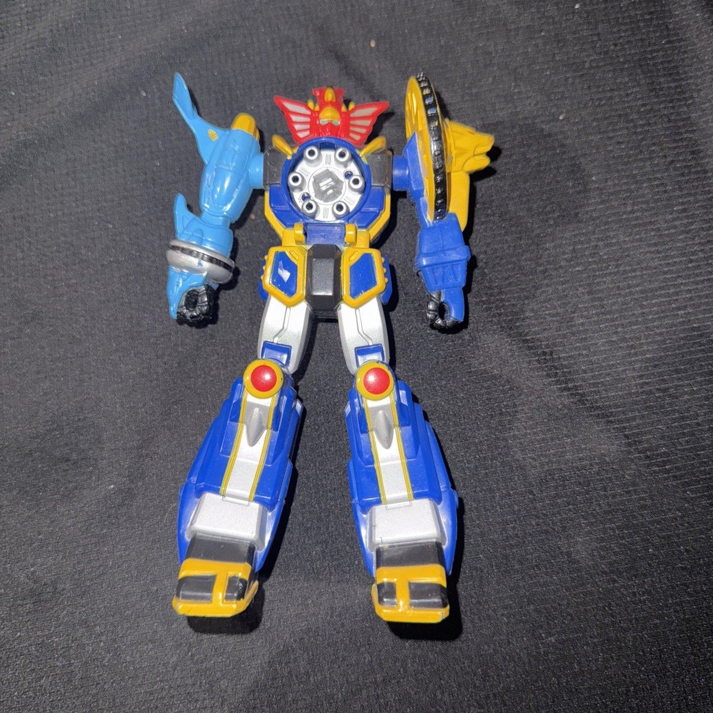 Power Rangers Figurine Ninja Storm Lightning Megazord 5 inch 2002 Bandai - toyscardscomics