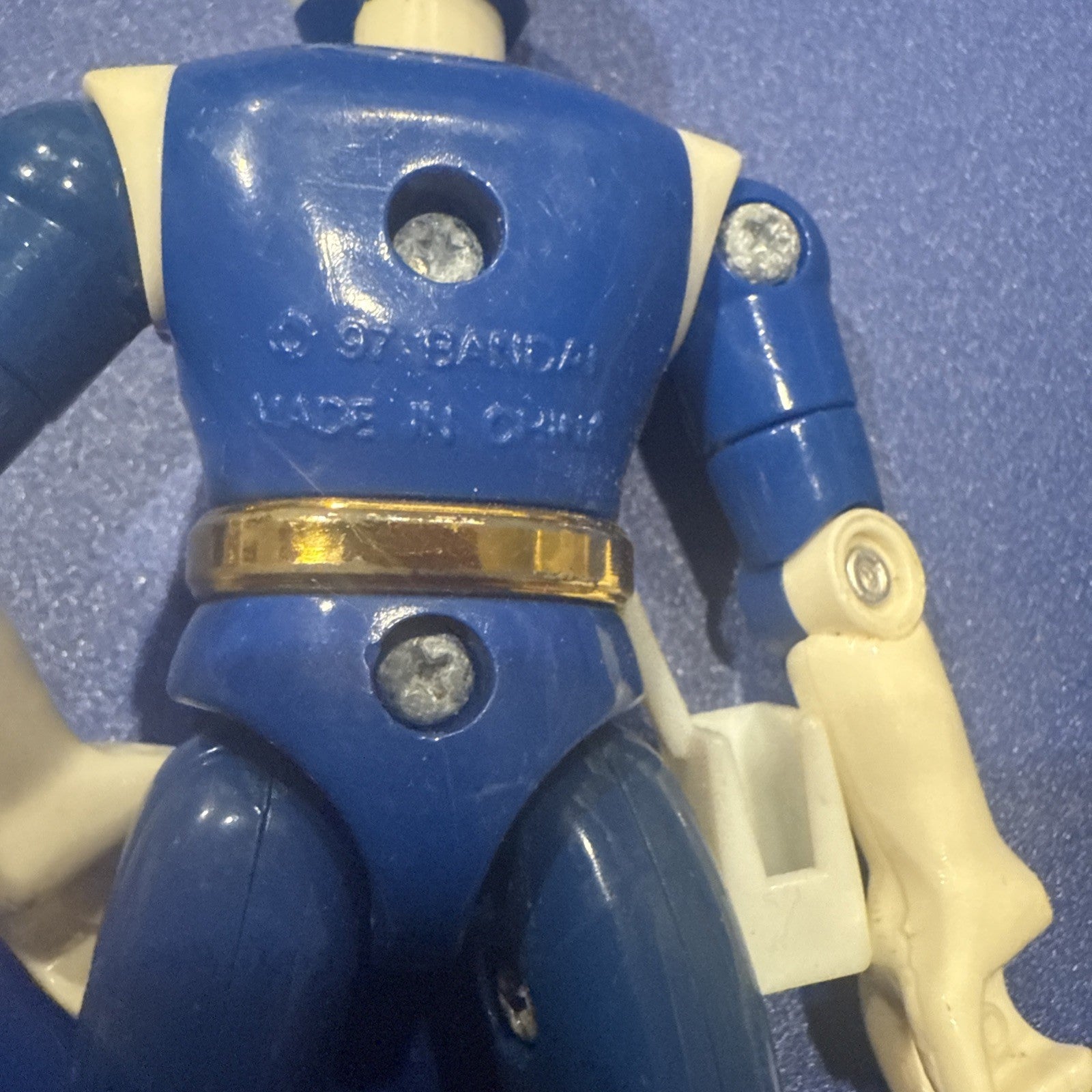 Power Rangers In Space - Blue Ranger - Action Figure By Bandai 1997 - toyscardscomics