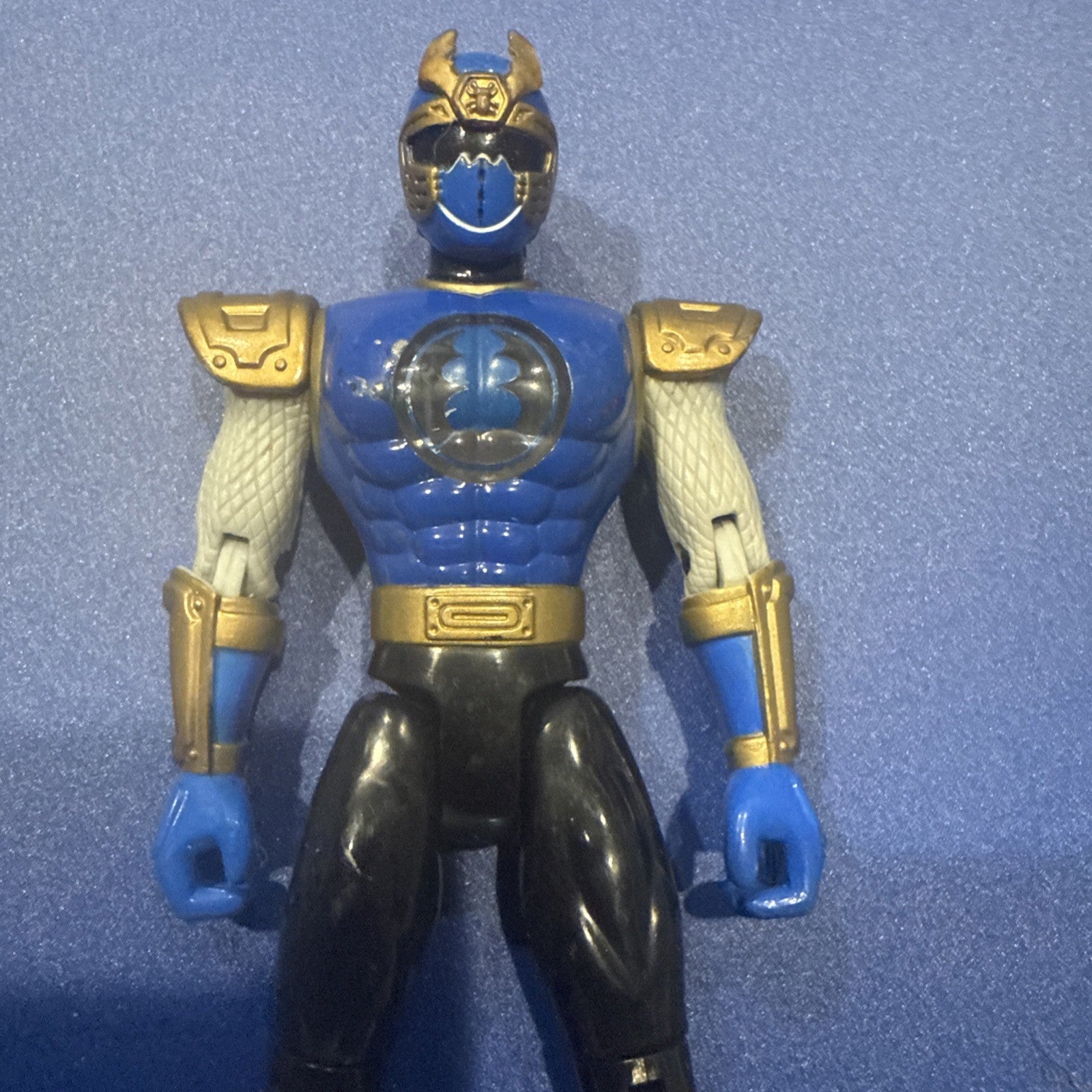 Power Rangers Ninja Storm Ninja Flash Navy Thunder Ranger 2002 Bandai - toyscardscomics