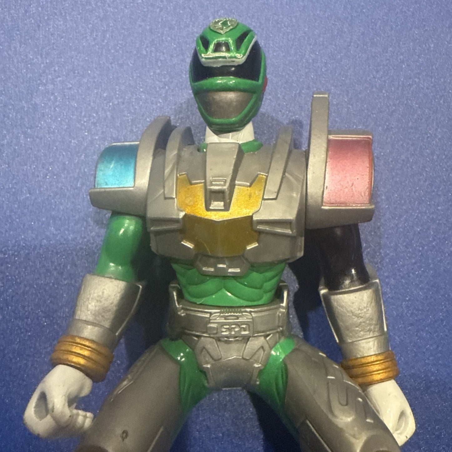 Power Rangers SPD Green Patrol Cycle Green Ranger Figure Only D8 (DSC) - toyscardscomics