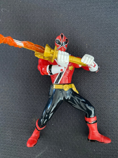 Power Rangers Super Samurai Battle Morphin Ranger Fire Loose Figure Bandai 2011 loose arm and hands - toyscardscomics