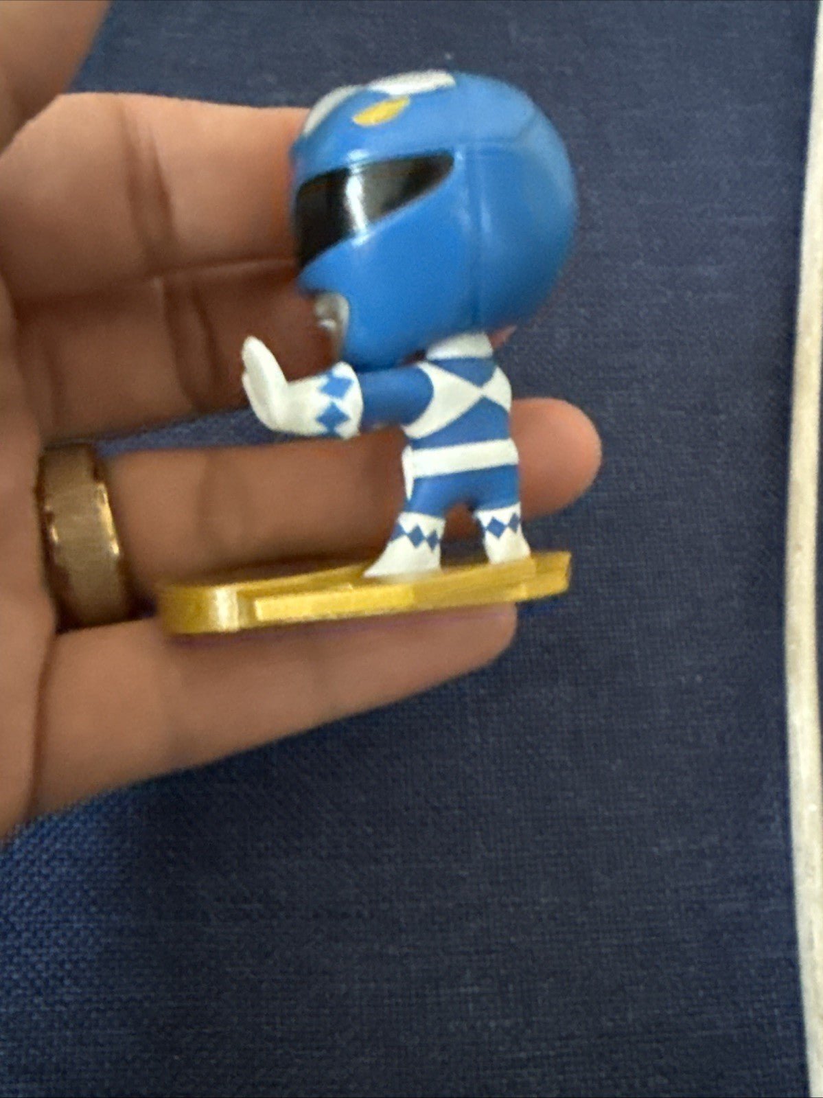 Power Rangers Unite Blue 2017 Big Head Figure Mini 2” Lootcrate - toyscardscomics