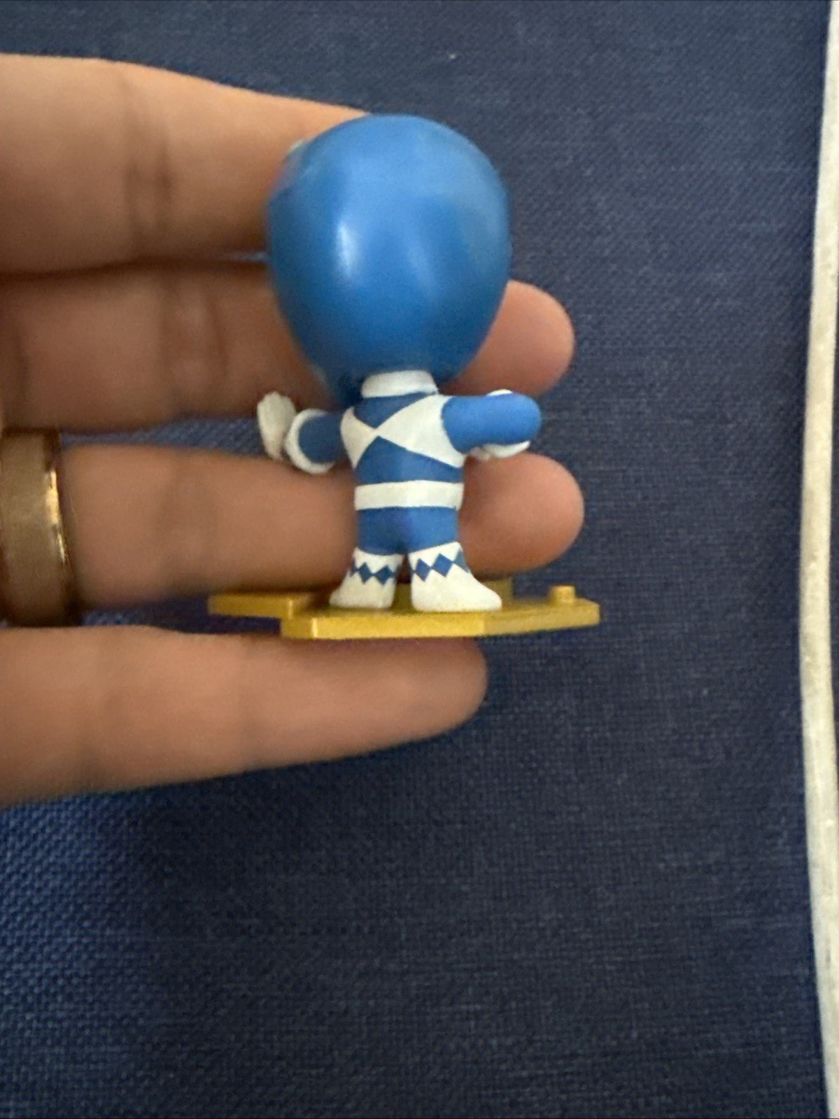 Power Rangers Unite Blue 2017 Big Head Figure Mini 2” Lootcrate - toyscardscomics