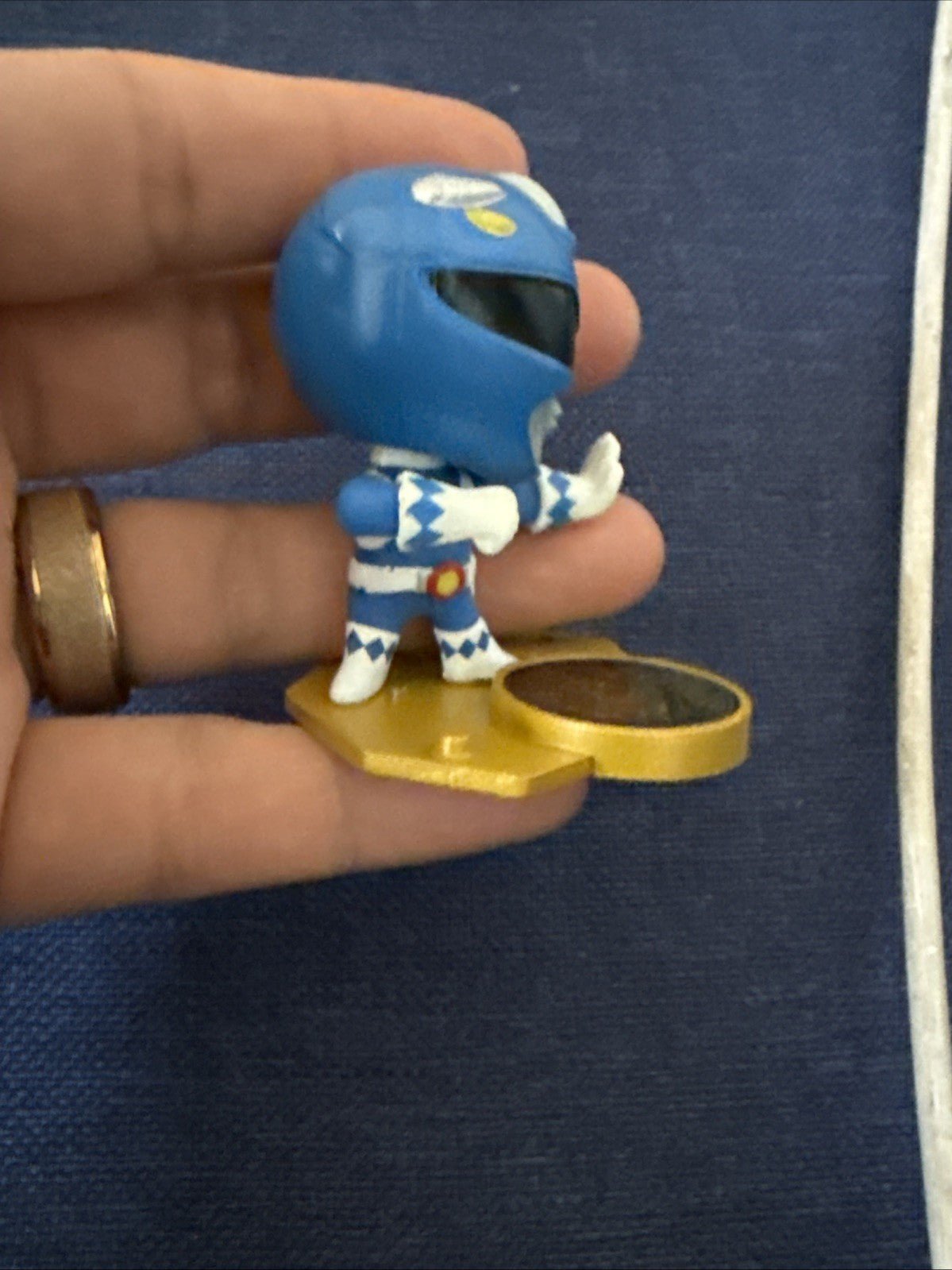 Power Rangers Unite Blue 2017 Big Head Figure Mini 2” Lootcrate - toyscardscomics