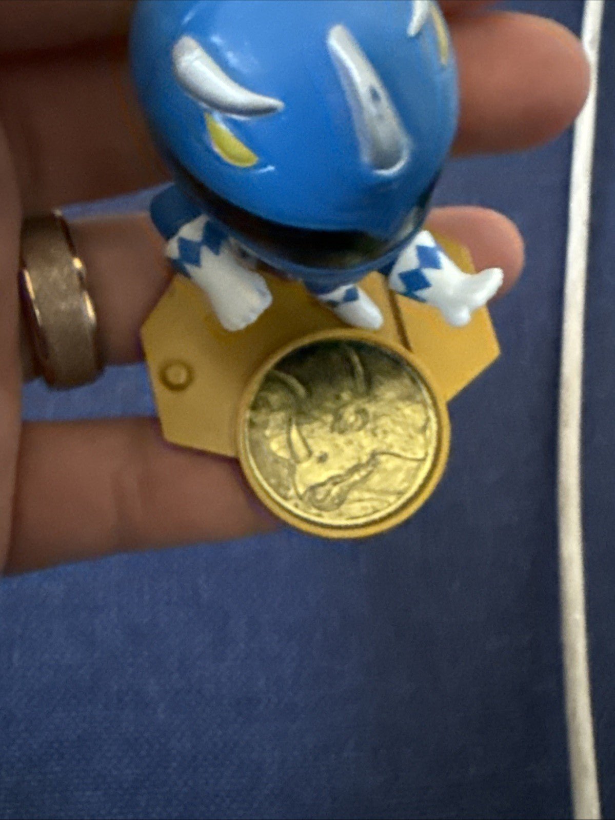 Power Rangers Unite Blue 2017 Big Head Figure Mini 2” Lootcrate - toyscardscomics