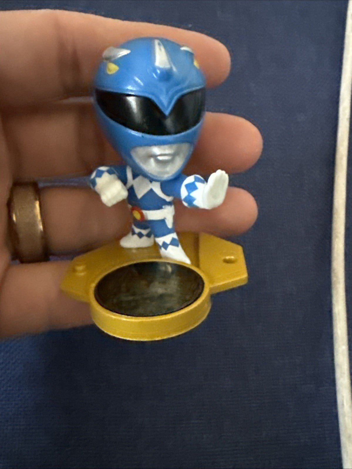 Power Rangers Unite Blue 2017 Big Head Figure Mini 2” Lootcrate - toyscardscomics