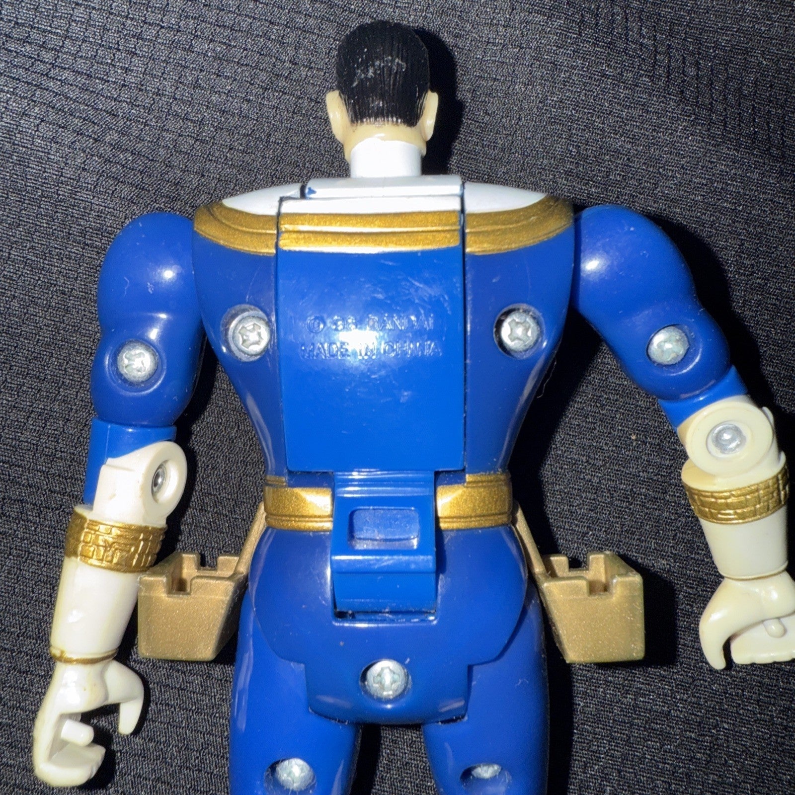 Power Rangers Zeo Action Figure Blue Ranger Flip Head w Vintage 1996 Loss - toyscardscomics