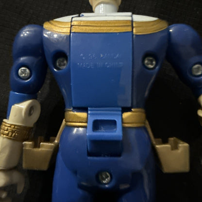 Power Rangers Zeo Action Figure Blue Ranger Flip Head w Vintage 1996 Loss - toyscardscomics