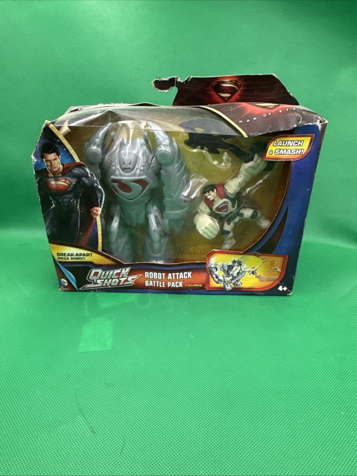 Quick Shots Man Of Steel Robot Attack Battle Pack Figures - toyscardscomics