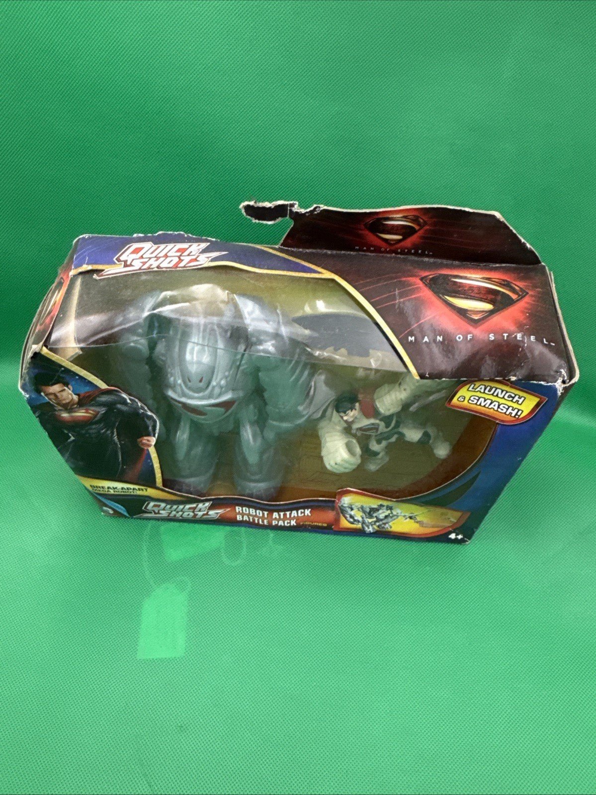 Quick Shots Man Of Steel Robot Attack Battle Pack Figures - toyscardscomics