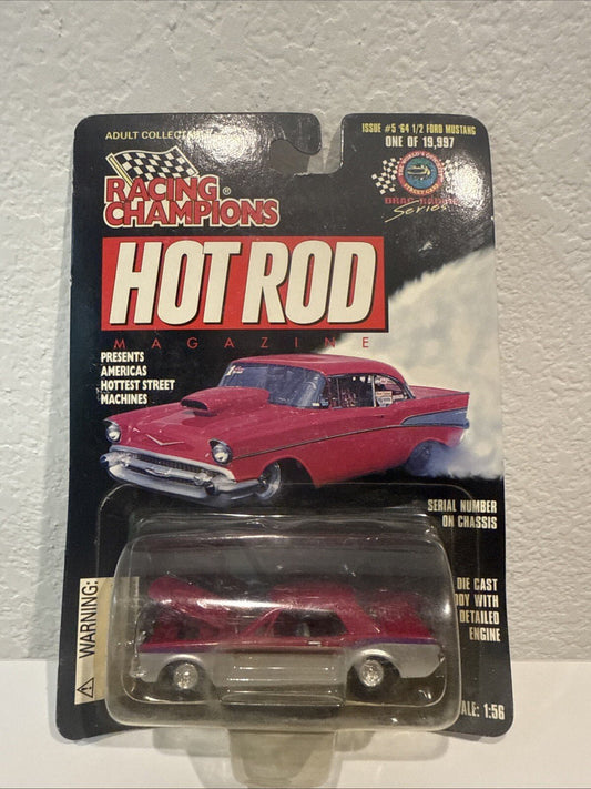 Racing Champions HOT ROD Magazine 1964 Ford Mustang Street Machine 1:56 Issue 5 - toyscardscomics