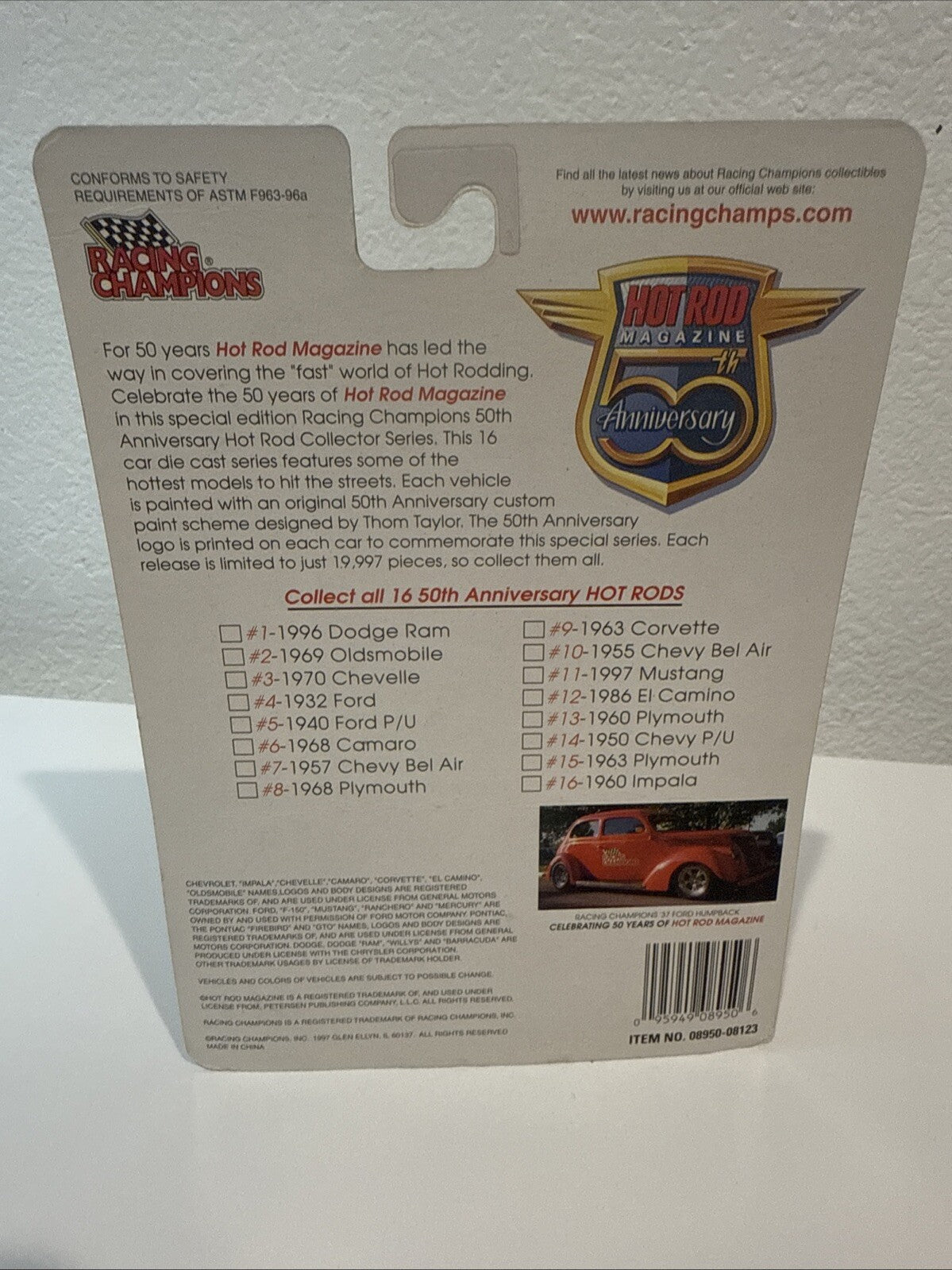 Racing Champions Hot Rod Magazine 50th Anniversary. Issue 11 ‘97 Mustang - toyscardscomics