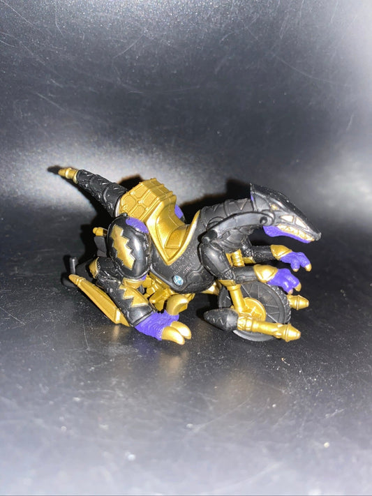 Rare Diecast Motorcycle Black Gold Raptor Dino MMPR Power Rangers Bandai Vtg BVS - toyscardscomics