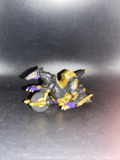 Rare Diecast Motorcycle Black Gold Raptor Dino MMPR Power Rangers Bandai Vtg BVS - toyscardscomics