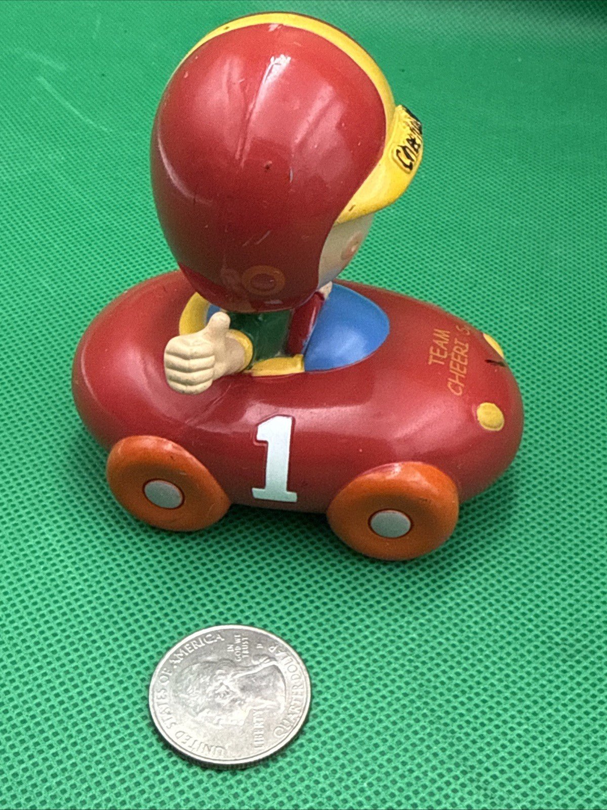 RARE General Mills CHEERIOS Kids Learn & Play Figure Race Car Vintage Toy - toyscardscomics