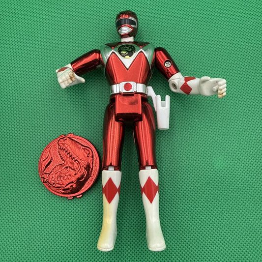 Red Mighty Morphin Power Rangers Metallic Movie Ranger Bandai 1995 - toyscardscomics