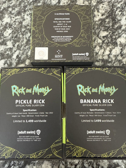 Rick And Morty .999 Silver bundle - toyscardscomics