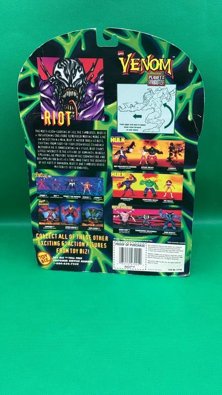 Riot Figure Spider - Man Venom Planet of The Symbiotes 1996 - toyscardscomics