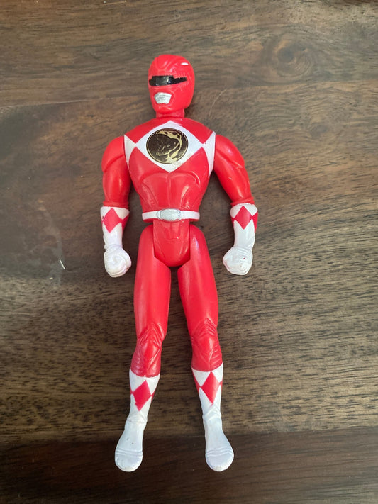 Saban Red Power Ranger 4.5” Action Figure loose leg - toyscardscomics