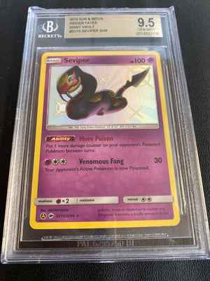 2019 Pokemon Hidden Fates SV15 Seviper Shiny Vault SV15 BGS 9.5 Gem Mint
