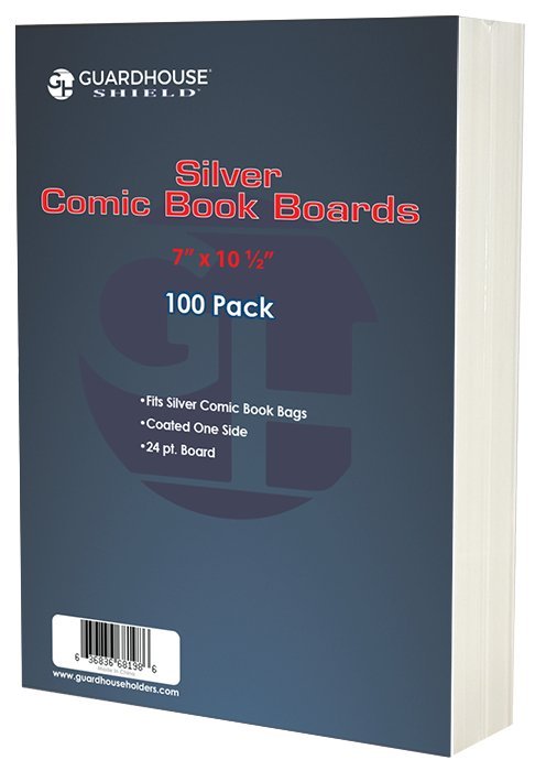 Silver Comic Book Backing Boards (7 x 10 1/2) - 100 Pack - toyscardscomics