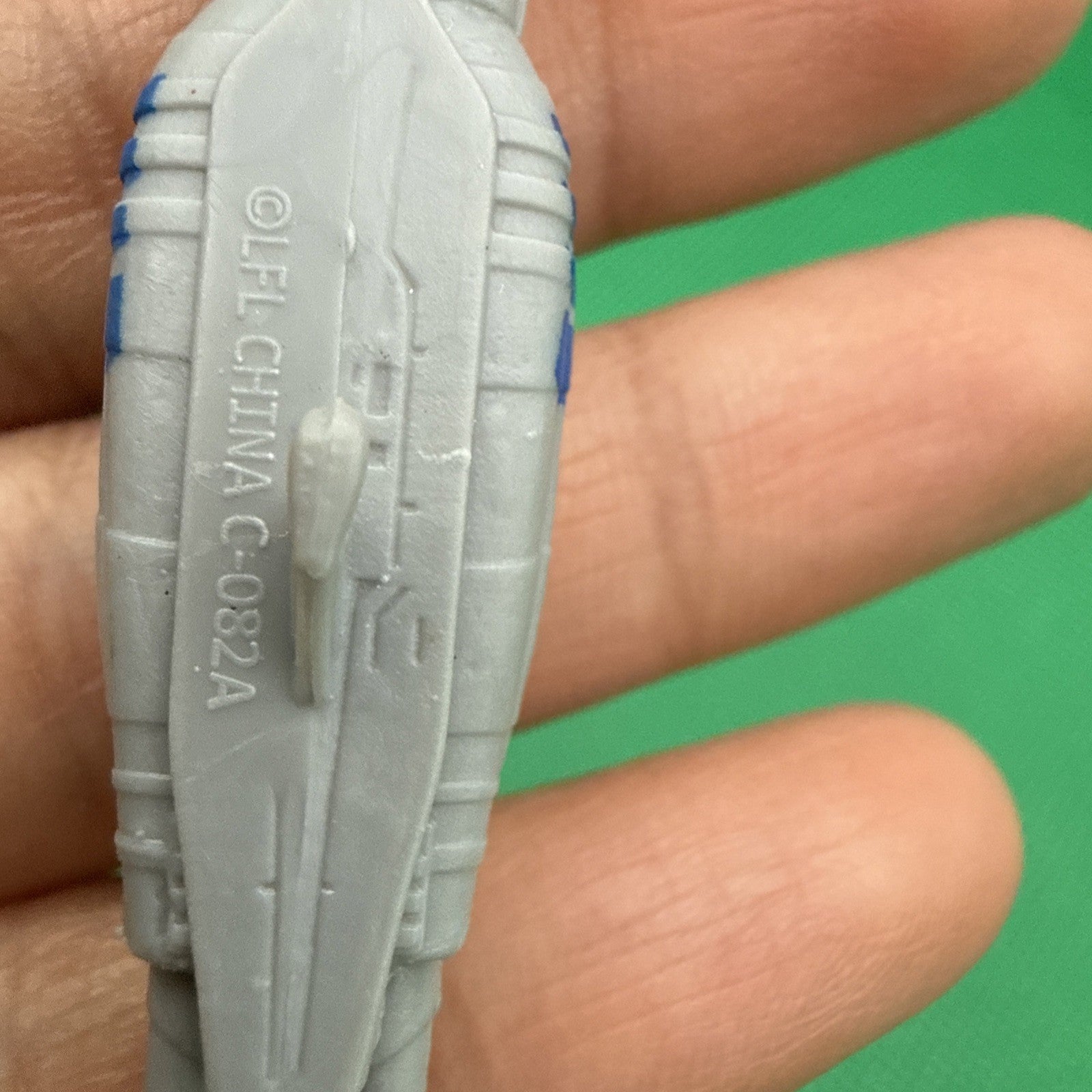Small Plastic Space Ship with a Stand - toyscardscomics