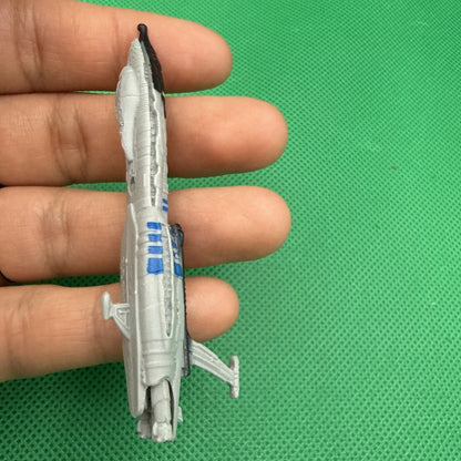 Small Plastic Space Ship with a Stand - toyscardscomics