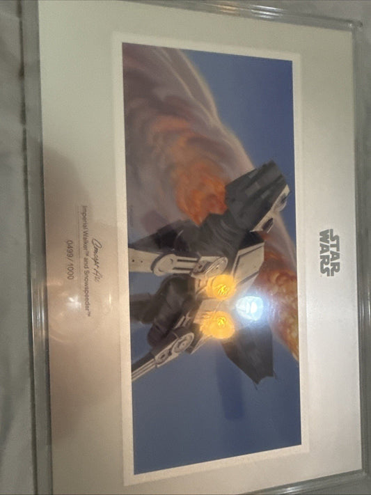 Star Wars Agoro AT AT Snowspeeder 1oz Silver Coin 499 of 1000 Sold Out - toyscardscomics