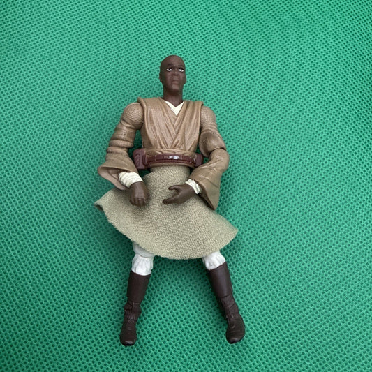 Star Wars Attack of the Clones MACE WINDU Jedi High Council 2003 LOOSE 3.75 - toyscardscomics