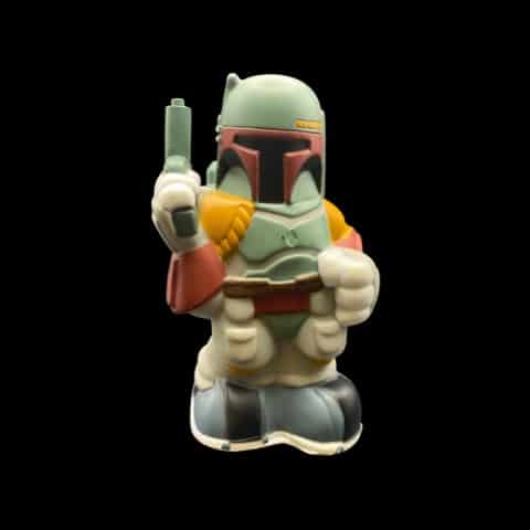 Star Wars Disney Vinyl Action Figure Bath Toy 2008 Boba Fett - toyscardscomics